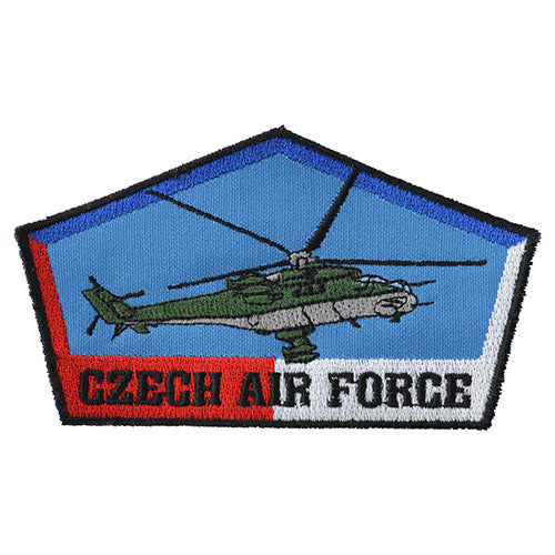 Parche bordado CZECH AIR FORCE MI-24V helicóptero 106x60 mm
