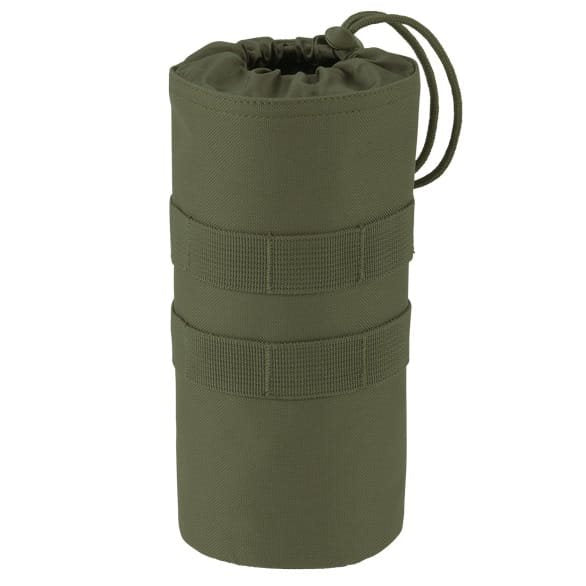 Funda para botella 0,5-1 l MOLLE verde en poliéster 600D, compatible con MOLLE/PALS y fijación al cinturón