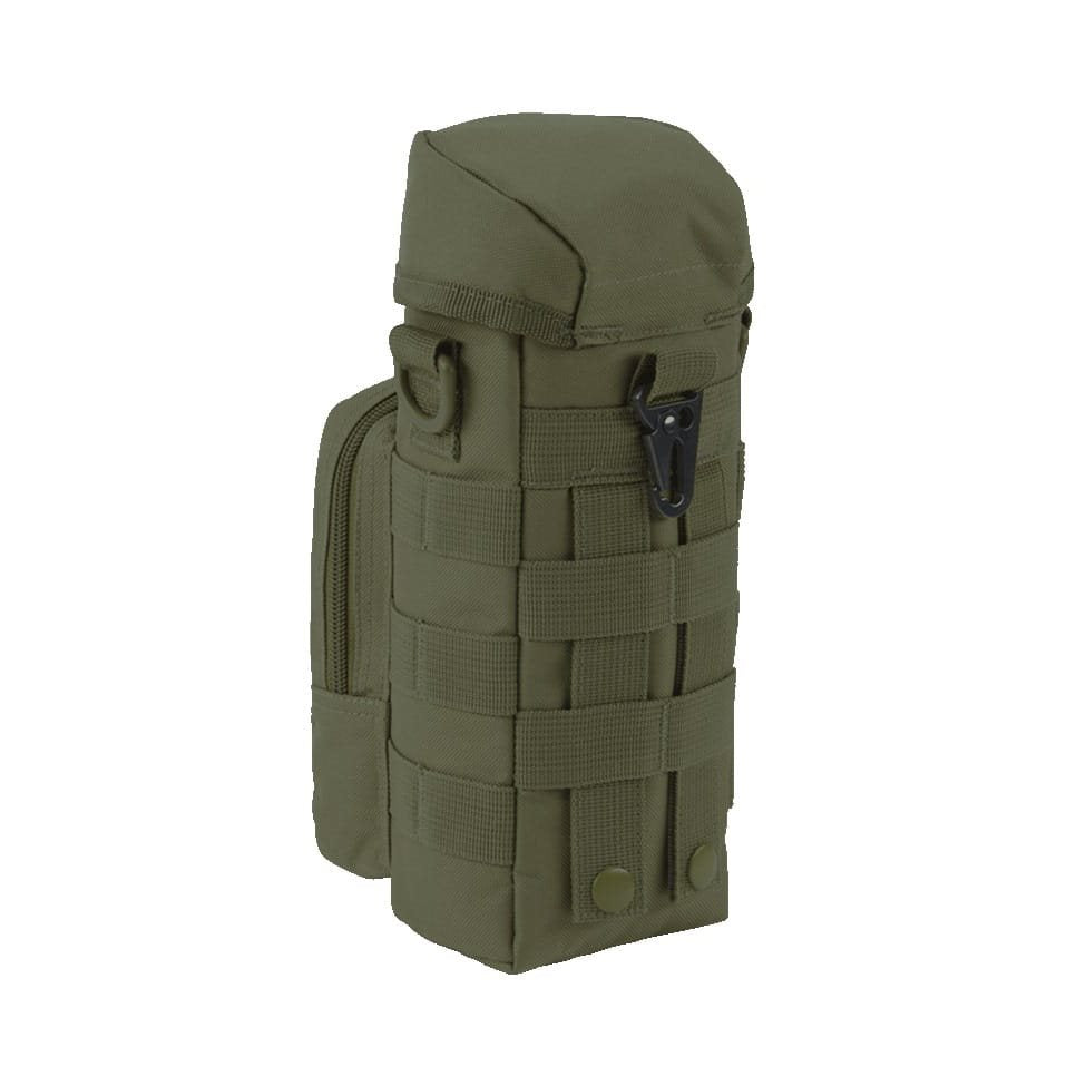 Funda para botella MOLLE verde 0,5-1 L con correa y anclaje PALS