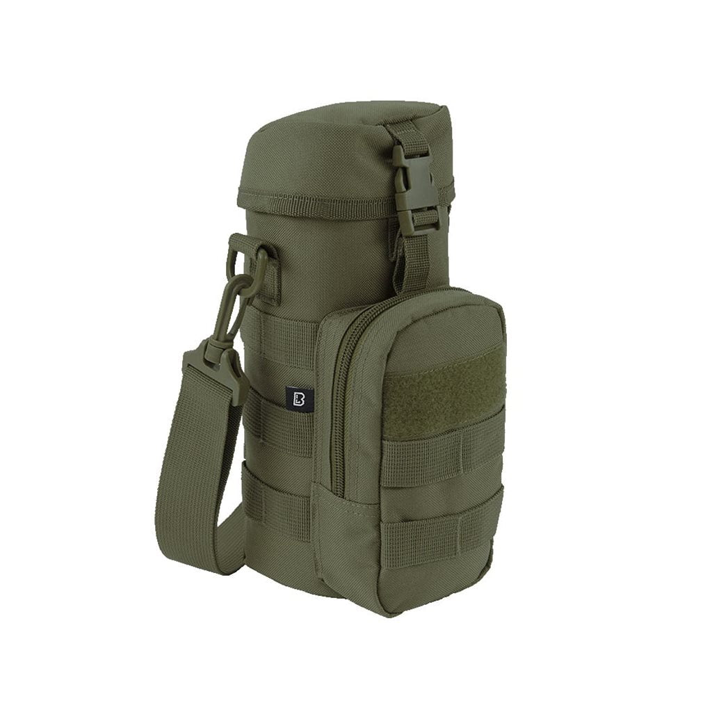 Funda para botella MOLLE verde 0,5-1 L con correa y anclaje PALS