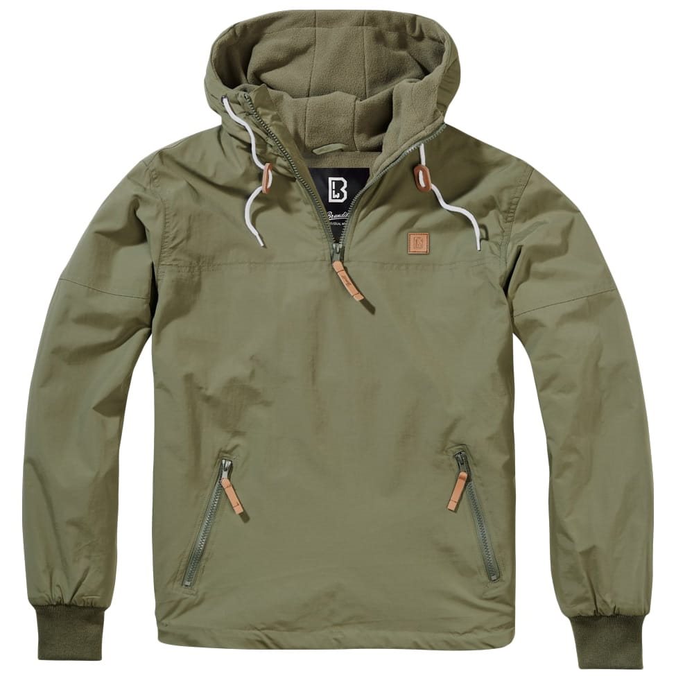 Cortavientos LUKE forrado verde, con forro polar