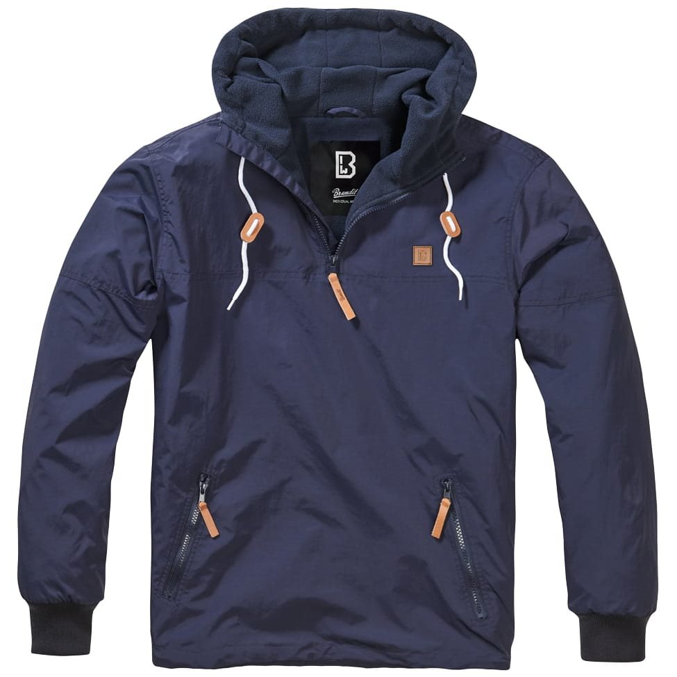 Cazadora windbreaker LUKE Navy en poliéster con forro polar, color azul marino