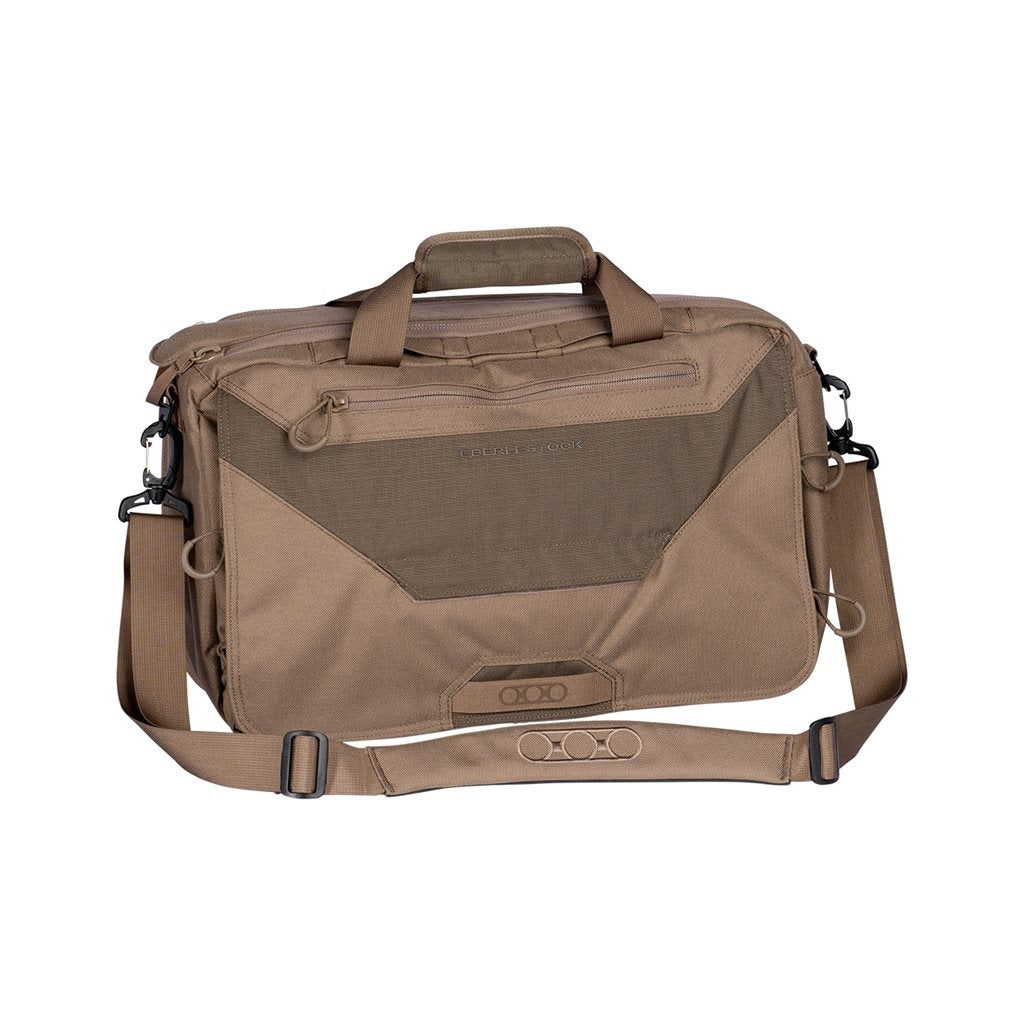 Bolsa de hombro EXECUTIVE BRIEF gris en nylon rip-stop con múltiples bolsillos y bolsillo oculto