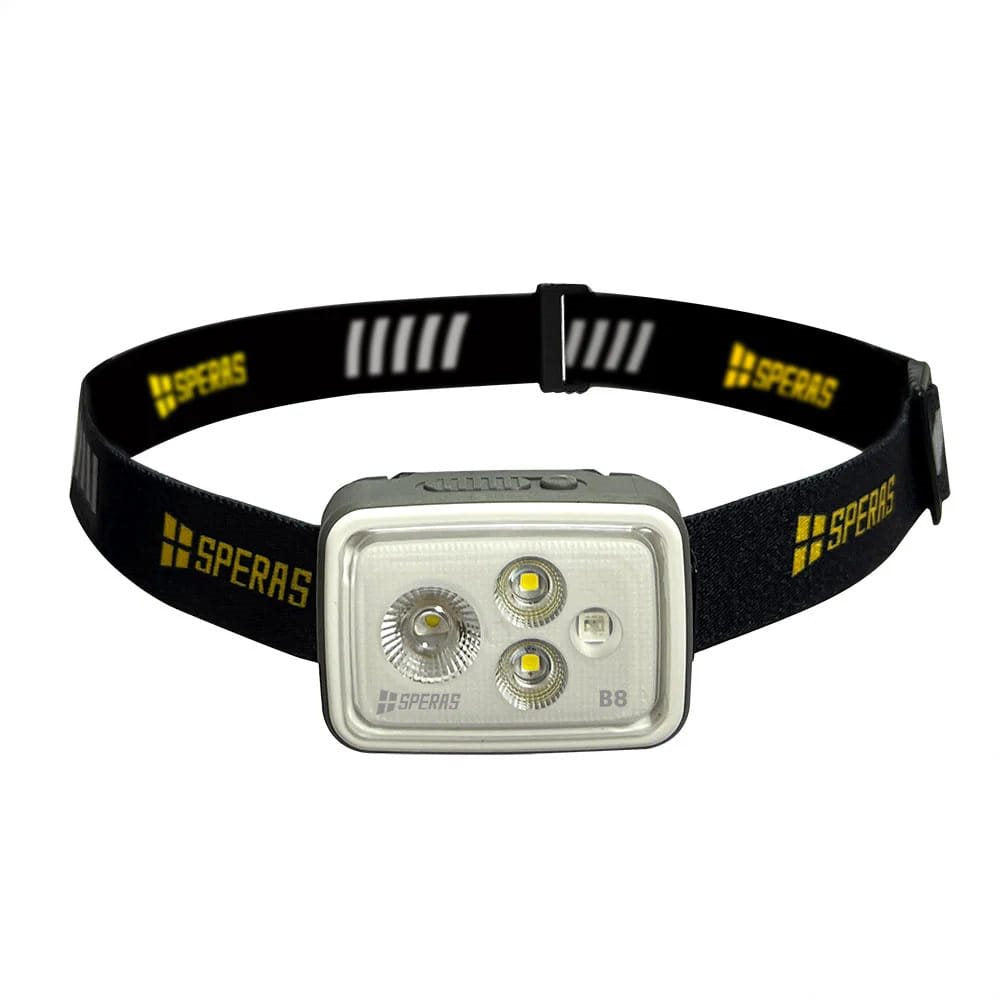 Linterna frontal B8 RGB recargable 700 lúmenes vista frontal