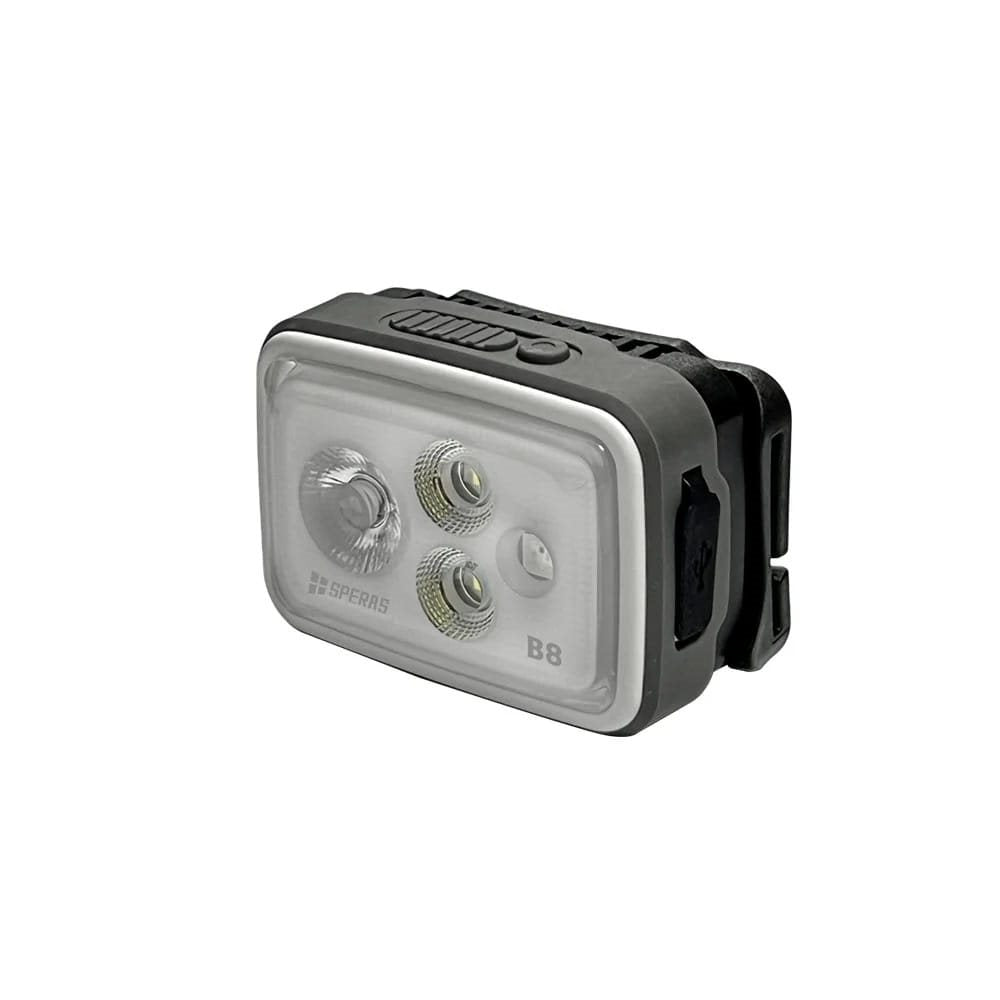 Linterna frontal B8 RGB recargable 700 lúmenes vista frontal