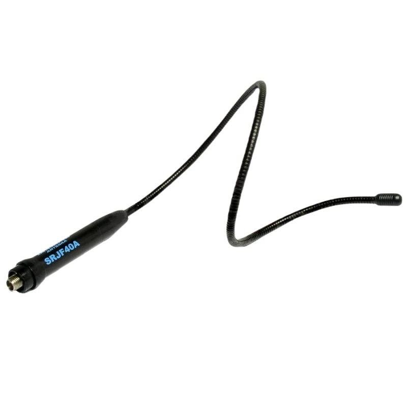 Antena flexible SRJ-F40A 40 cm con conector SMA hembra inverso para bandas 2 m/70 cm