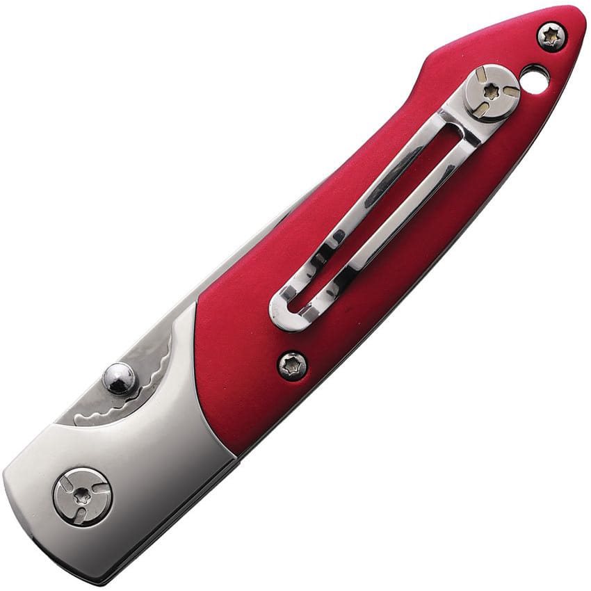 Navaja plegable RASPBERRY con filo liso y diseño compacto