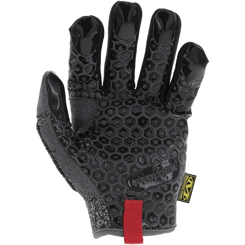 Guantes BOX CUTTER grises, imagen del producto, piel sintética PU y fibra anti-corte