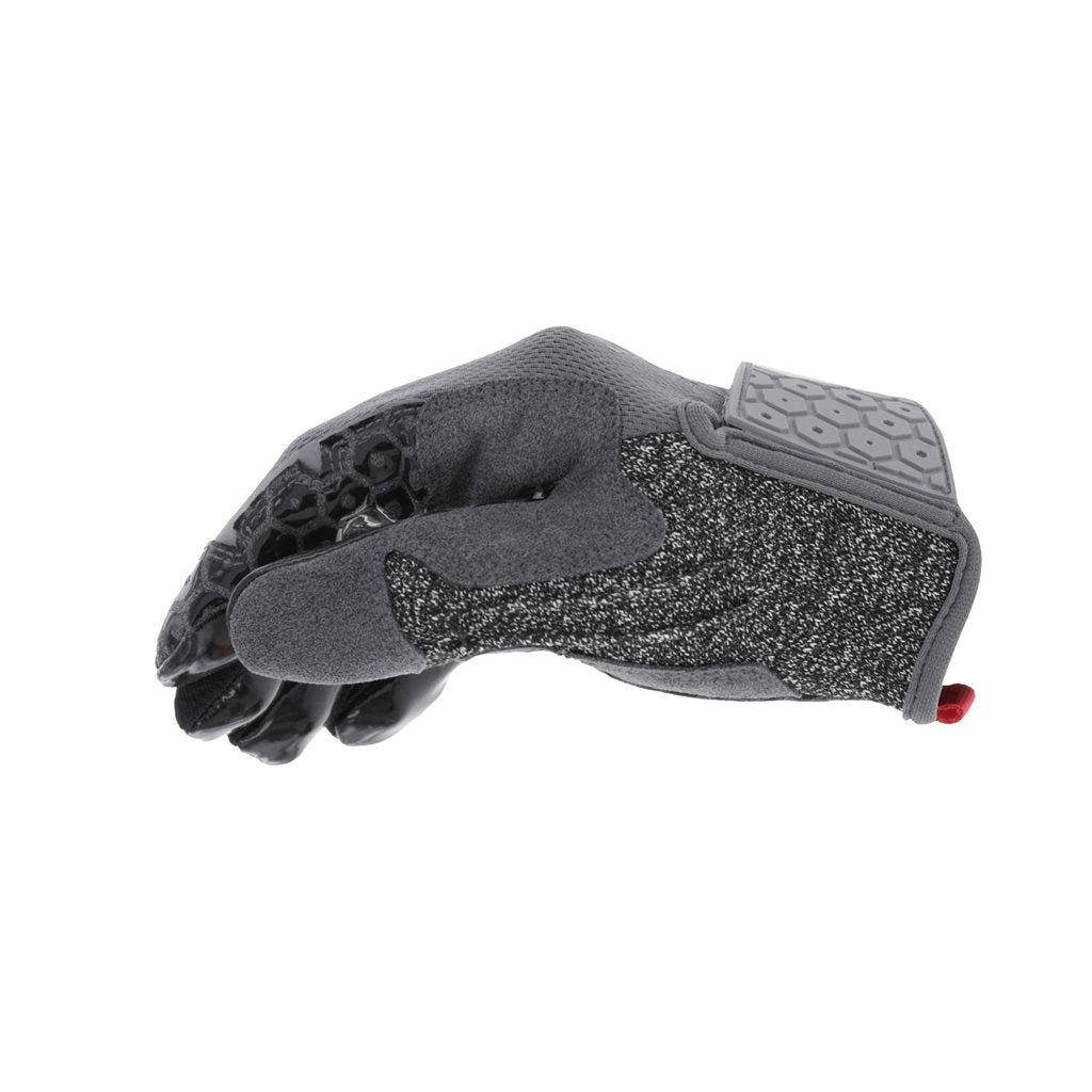 Guantes BOX CUTTER grises, imagen del producto, piel sintética PU y fibra anti-corte