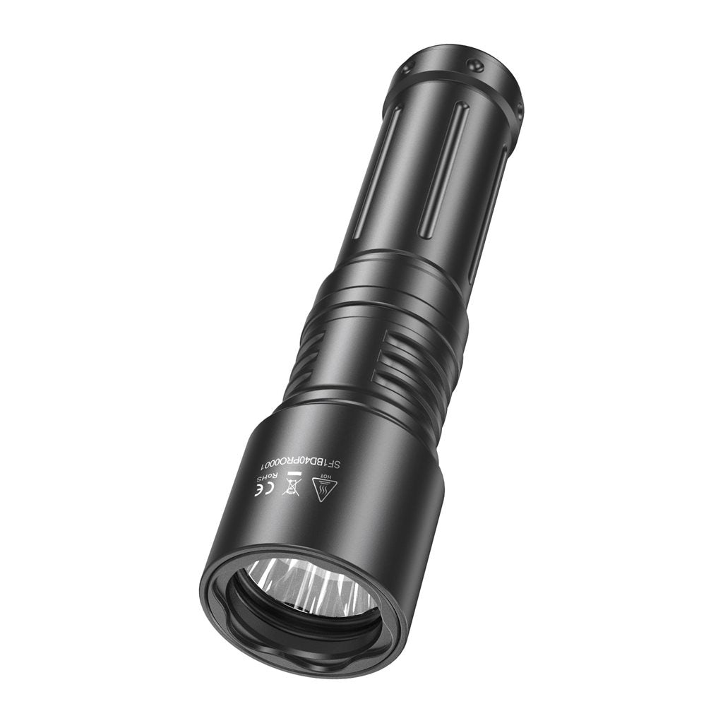 Linterna BD40 PRO recargable impermeable 3000 lúmenes alcance 464 m negra