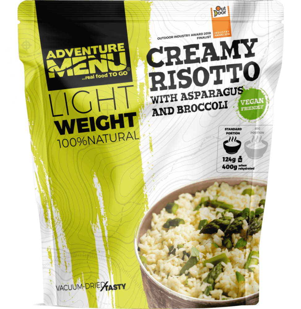 Risotto Cremoso Espárragos y Brócoli Porción Grande ADM 124g/400g