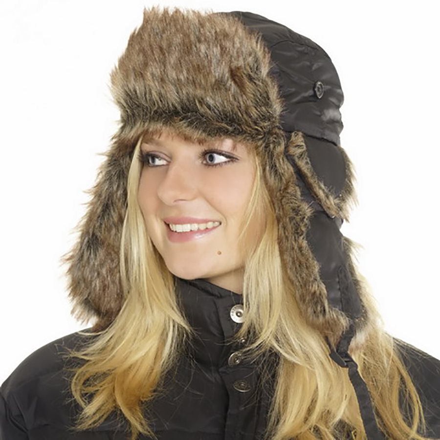 Gorro aviador WINTER con piel sintética, forrado y cálido