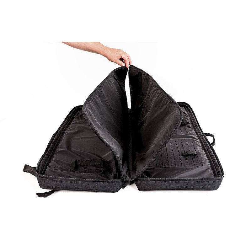 Bolsa con alfombrilla de tiro para fusil de asalto, negra