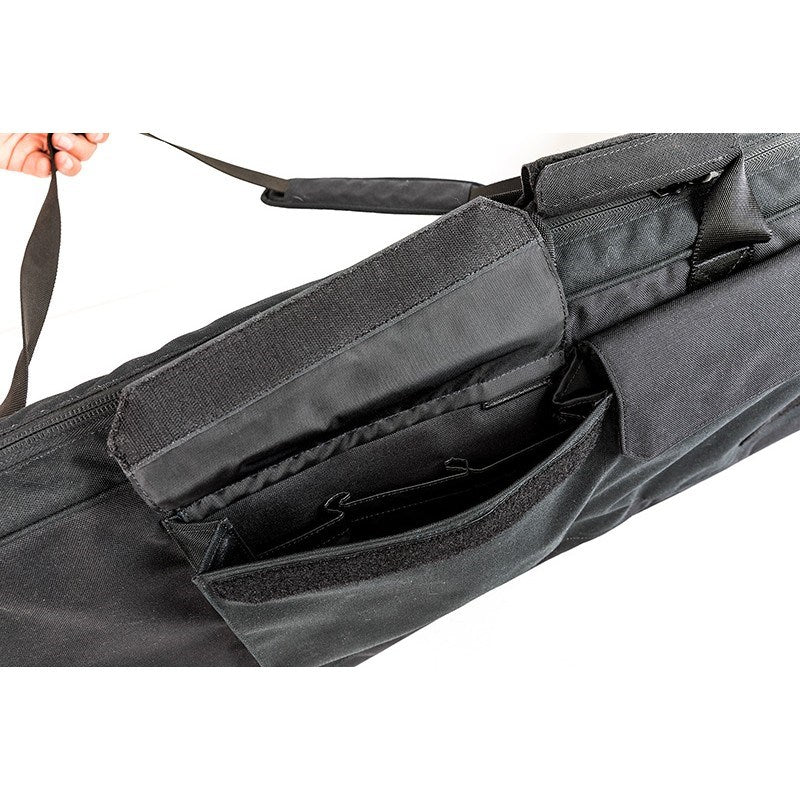 Bolsa con alfombrilla de tiro para fusil de asalto, negra