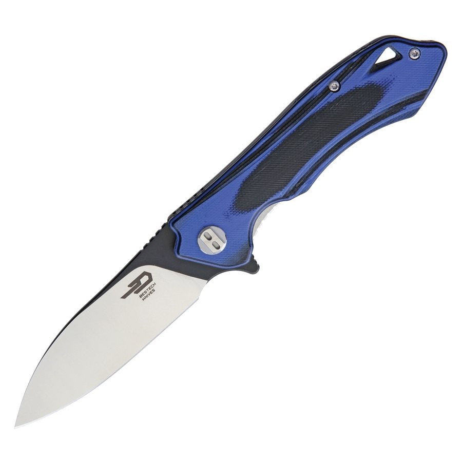 Cuchillo plegable BELUGA hoja lisa acero D2 mango G10 azul-negro 18,5 cm 109 g