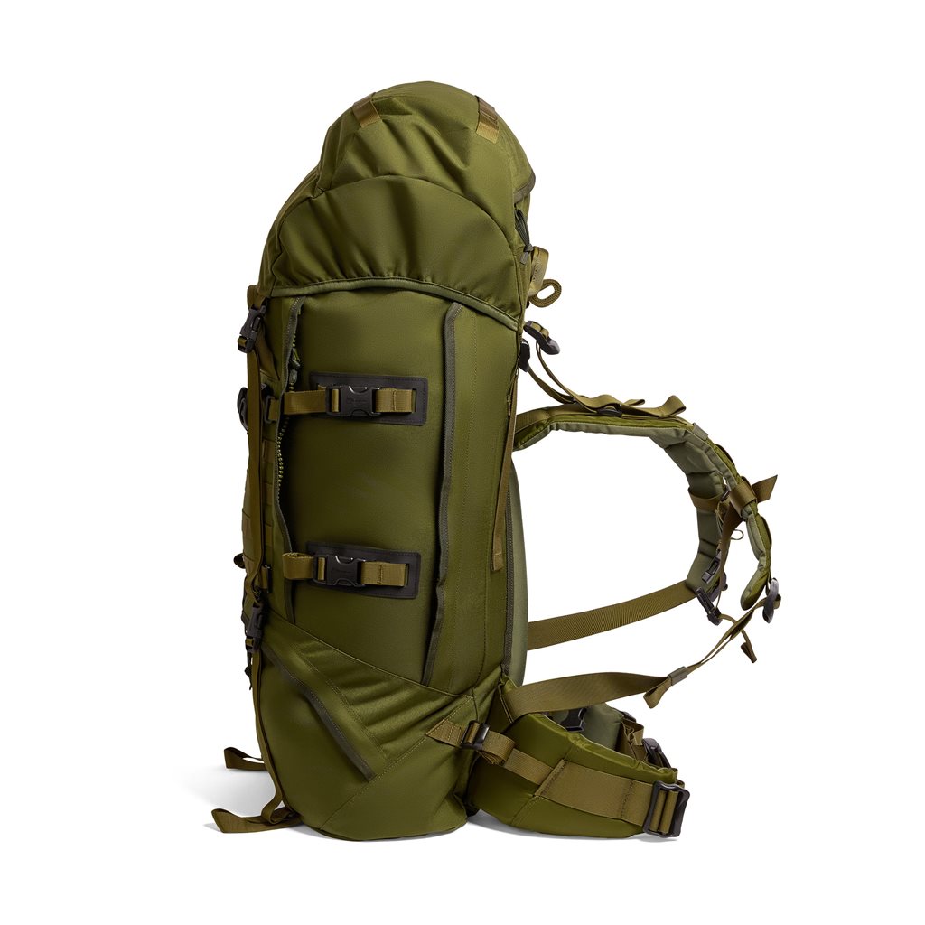 Mochila Berghaus Crusader IV 90+20L verde, mochila expedición robusta estilo militar