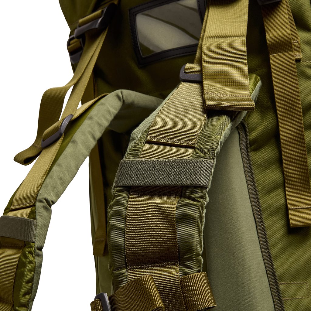 Mochila Berghaus Crusader IV 90+20L verde, mochila expedición robusta estilo militar