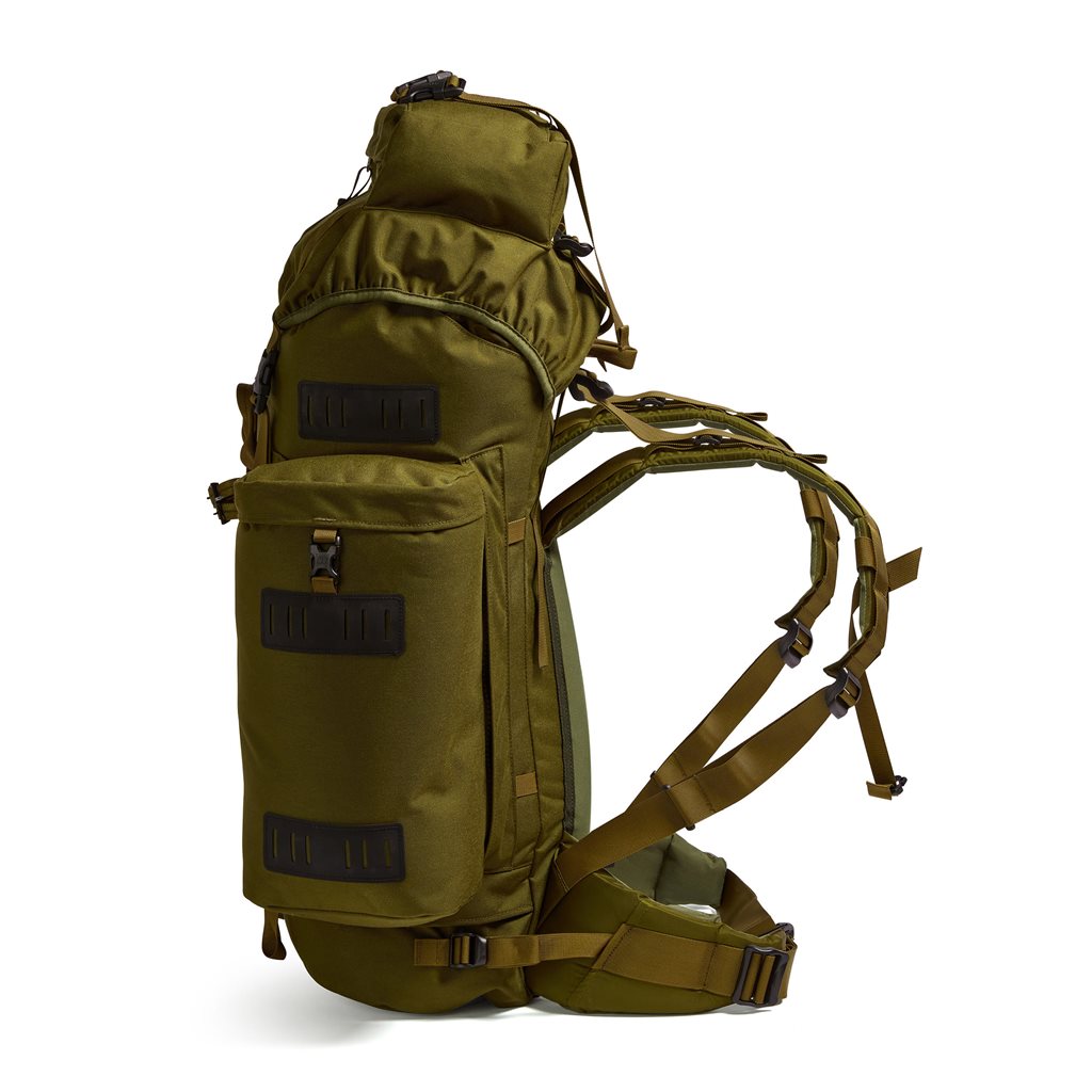 Mochila MMPS Vulcan V 100 L verde, material Armadura 1000D