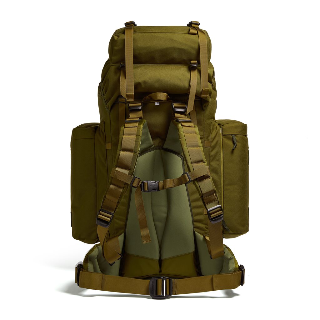 Mochila MMPS Vulcan V 100 L verde, material Armadura 1000D