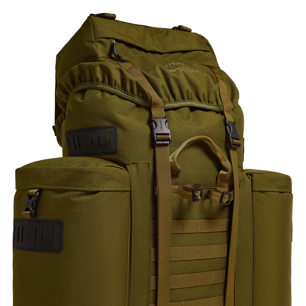 Mochila MMPS Vulcan V 100 L verde, material Armadura 1000D