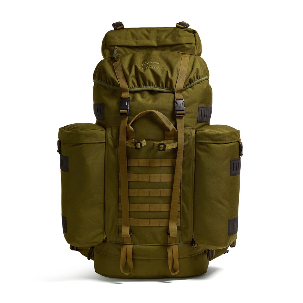 Mochila MMPS Vulcan V 100 L verde, material Armadura 1000D
