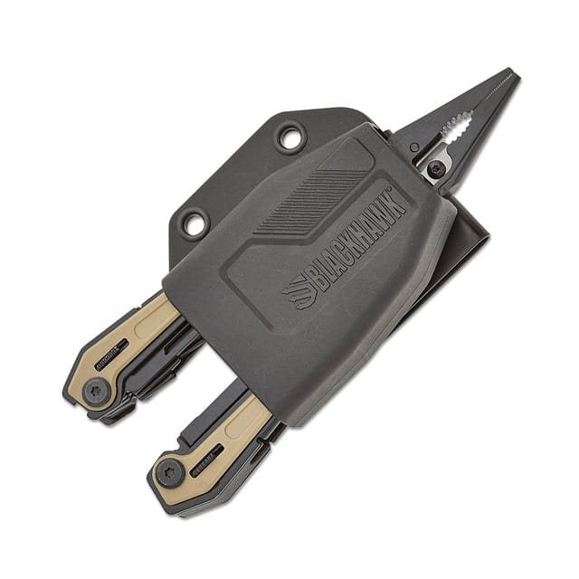 Multitool alicates EDC Zytel TAN en acero inoxidable con inserciones Zytel y funda ZYTEL