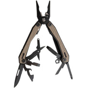 Multitool alicates EDC Zytel TAN en acero inoxidable con inserciones Zytel y funda ZYTEL