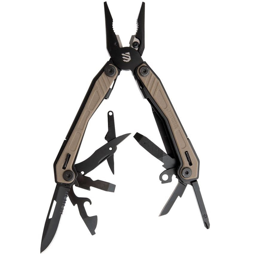 Multitool alicates EDC Zytel TAN en acero inoxidable con inserciones Zytel y funda ZYTEL