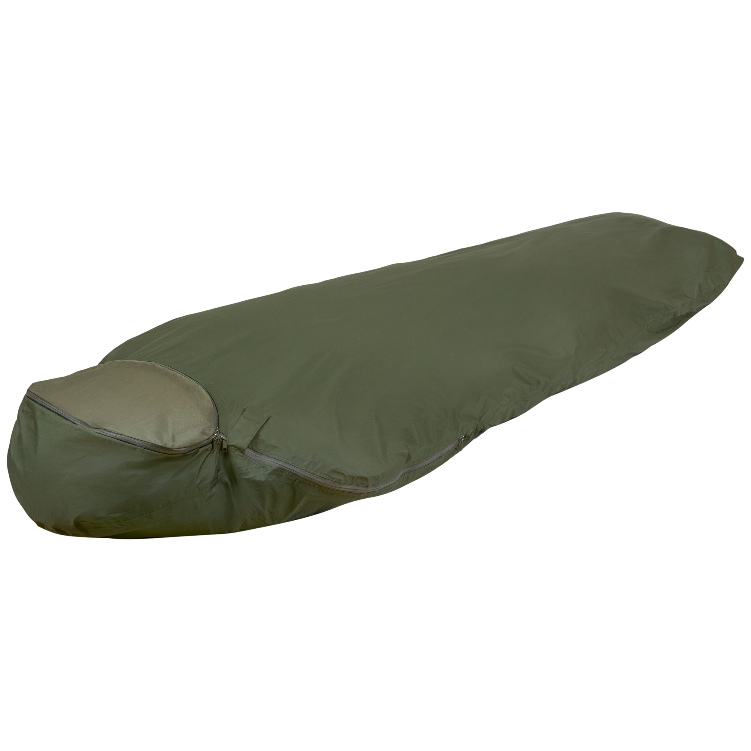 Funda para saco de dormir HAWK verde resistente e impermeable con mosquitera integrada