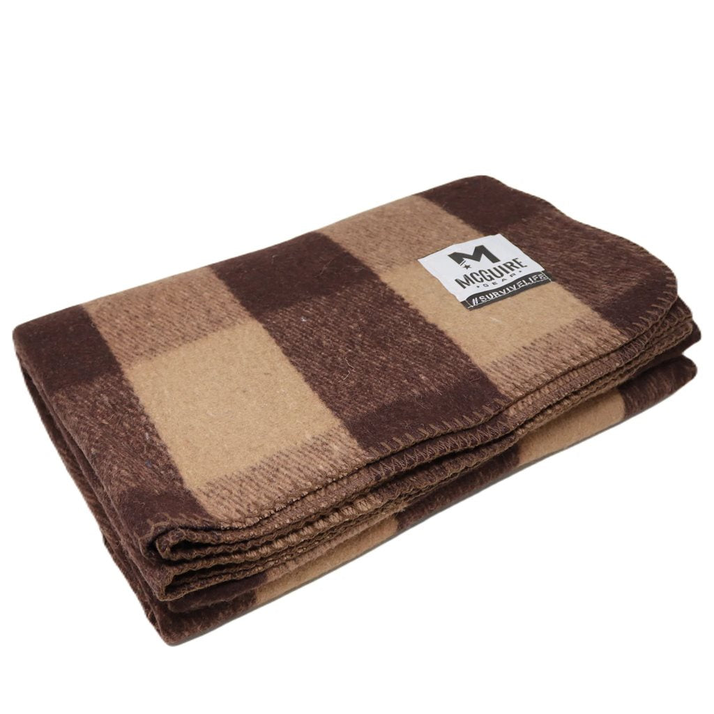 Manta cosida a cuadros marrón 160 x 230 cm (80% lana, 20% sintético) - BK-262-LBR-BR