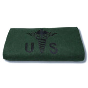 Manta US CADUCEUS verde 160 x 225 cm, 80% lana - BK-266-OD