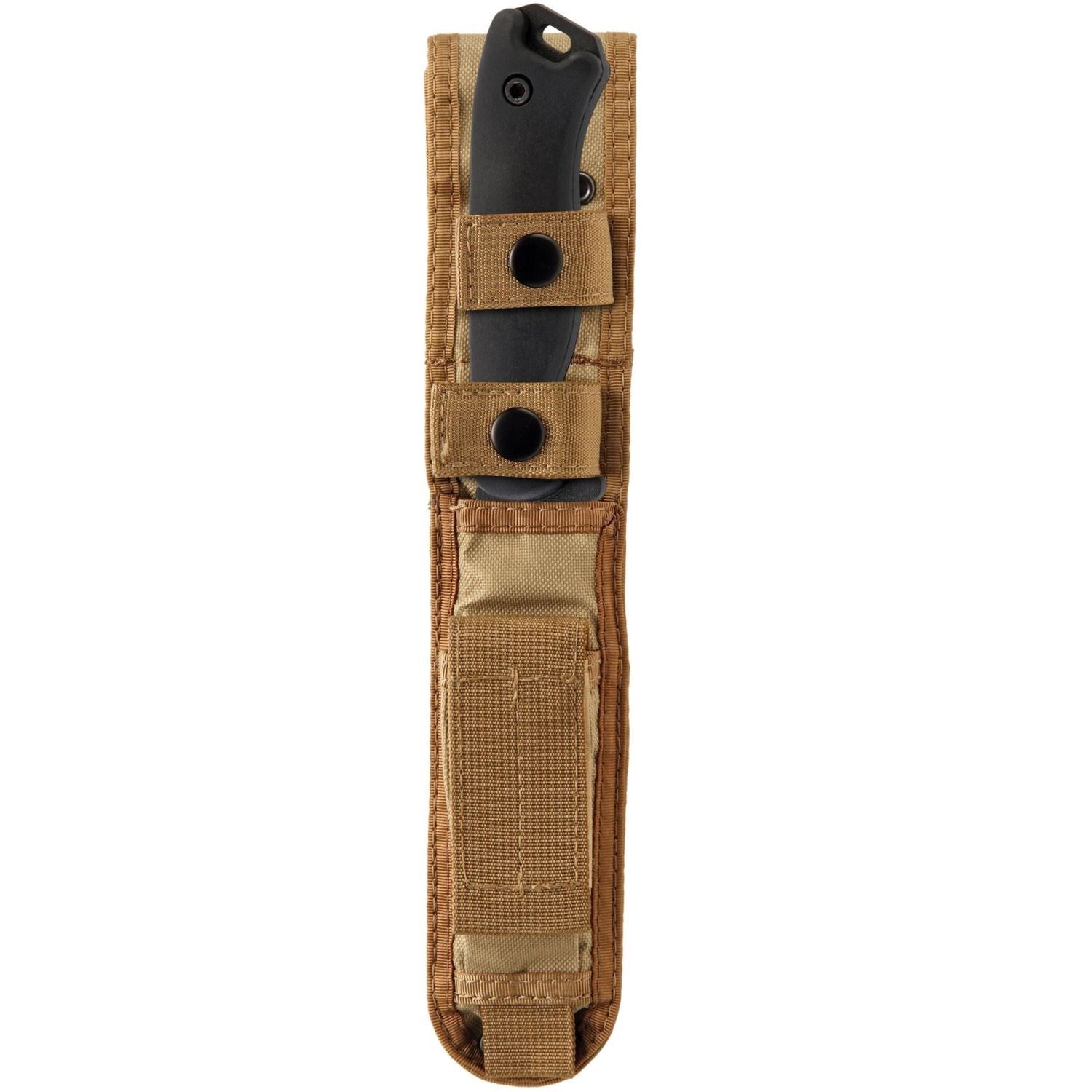Cuchillo fijo SHORT DROP 235 mm con hoja de acero 1095 Cro-Van y funda compatible MOLLE