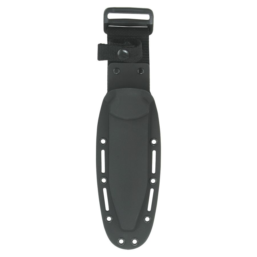 Cuchillo Becker Campanion con hoja negra y funda, 133 mm, acero 1095 Cro-Van, mango Ultramid