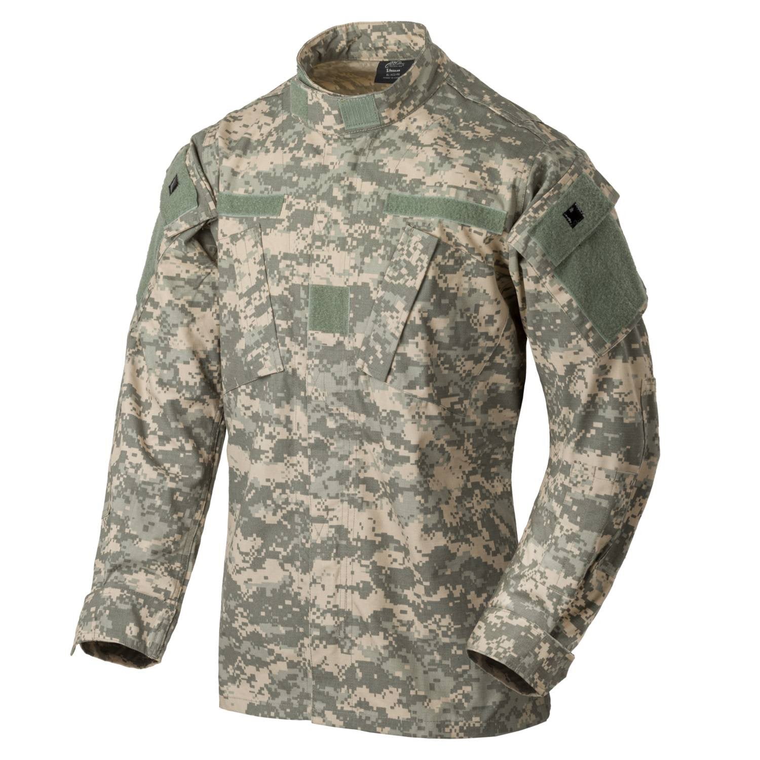 Chaqueta ACU rip-stop en patrón digital con cuello mandarín — réplica US Army