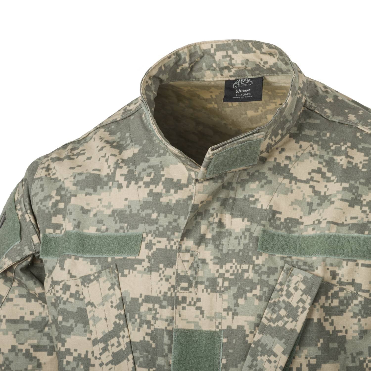 Chaqueta ACU rip-stop en patrón digital con cuello mandarín — réplica US Army