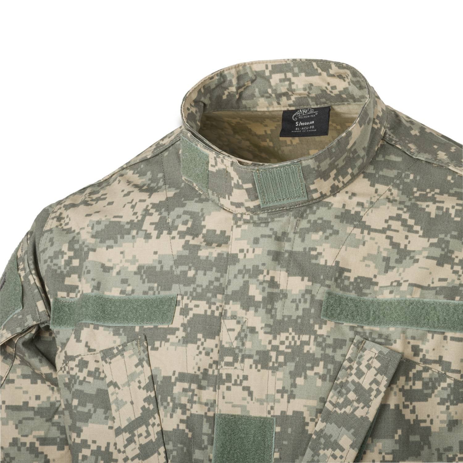 Chaqueta ACU rip-stop en patrón digital con cuello mandarín — réplica US Army