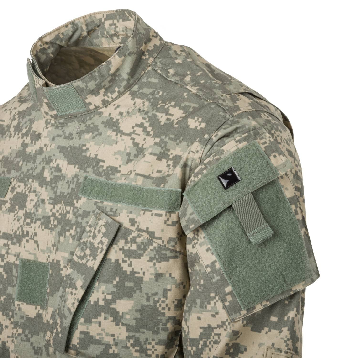 Chaqueta ACU rip-stop en patrón digital con cuello mandarín — réplica US Army