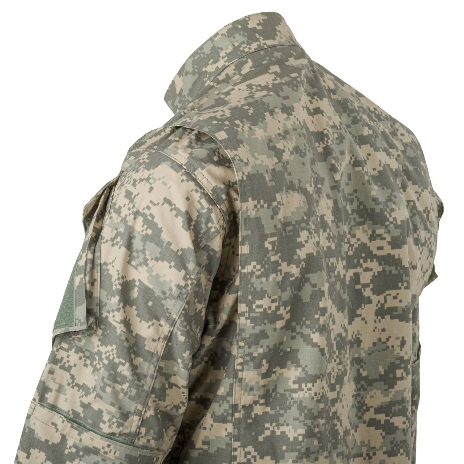 Chaqueta ACU rip-stop en patrón digital con cuello mandarín — réplica US Army