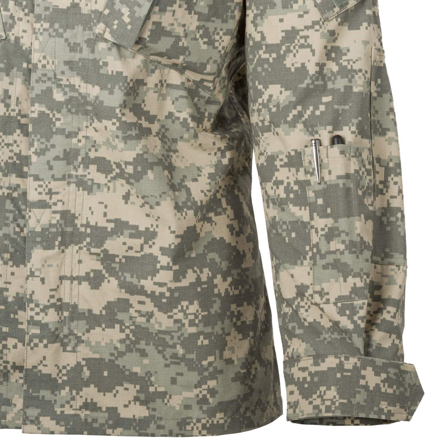 Chaqueta ACU rip-stop en patrón digital con cuello mandarín — réplica US Army