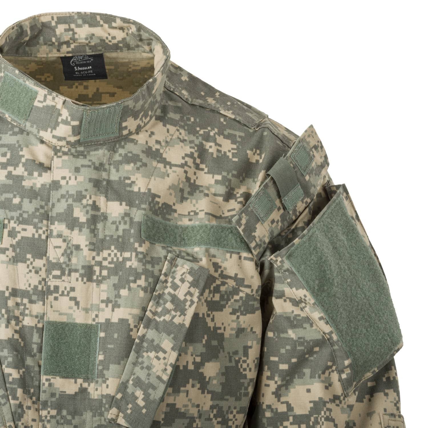 Chaqueta ACU rip-stop en patrón digital con cuello mandarín — réplica US Army