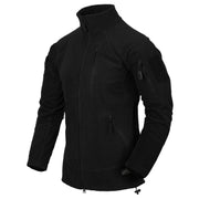 Sudadera táctica Alpha Tactical negra con bolsillos en las mangas y velcro para personalizar