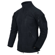 Sudadera táctica Alpha Tactical de fleece sin capucha con bolsillos en la manga y velcro para personalizar