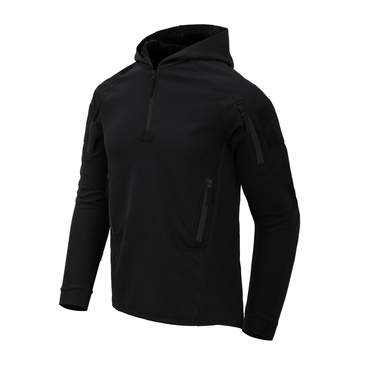 Sudadera RANGE TopCool negra con capucha y refuerzos en codos