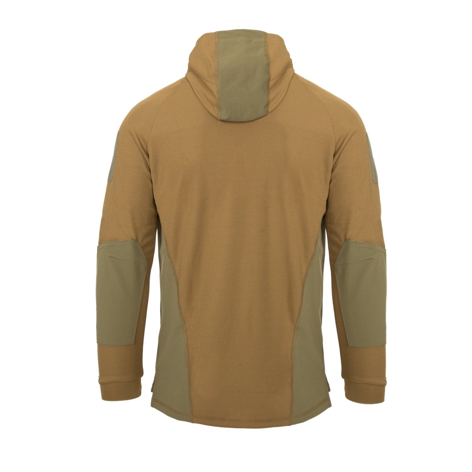 Sudadera RANGE Topcool Coyote/Adaptive Green con capucha, paneles elásticos laterales y refuerzos en codos