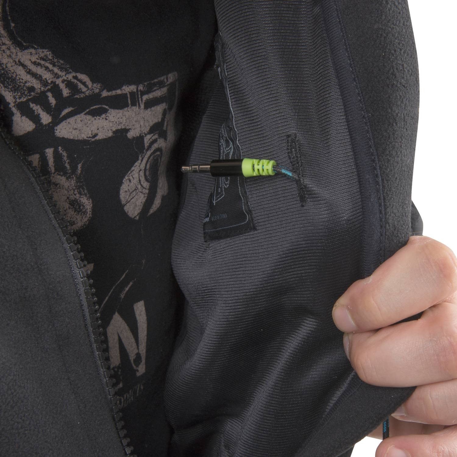 Chaqueta fleece Classic Army negra con corte cómodo y múltiples bolsillos