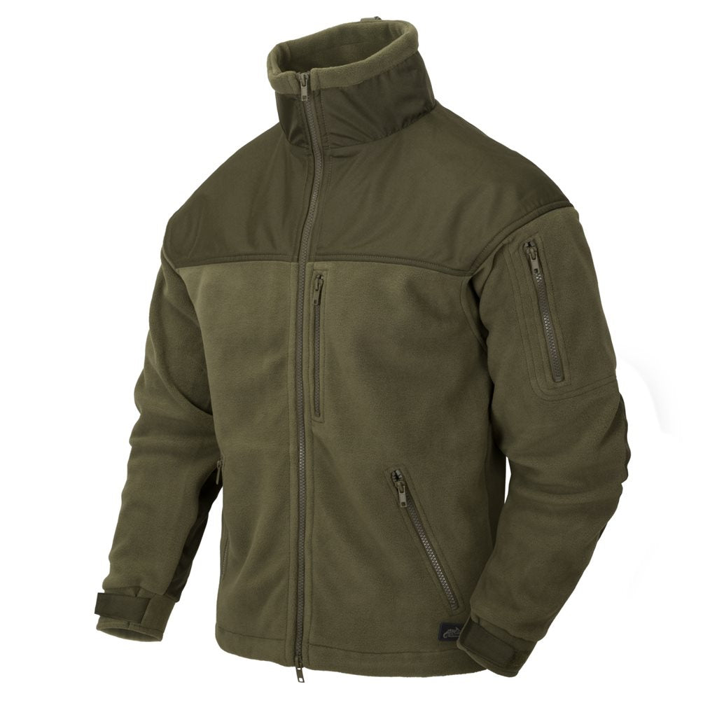 Chaqueta Classic Army Fleece verde, tejido forro polar suave y resistente, corte cómodo con varios bolsillos