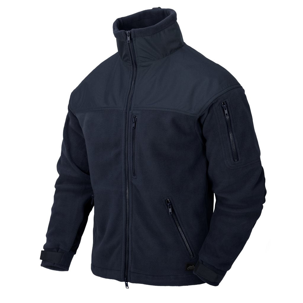 Chaqueta fleece Classic Army azul marino, corte cómodo y múltiples bolsillos
