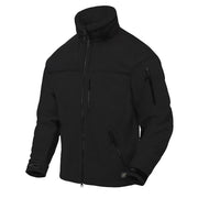 Chaqueta fleece Classic Army Windblocker negra con capucha oculta y bolsillos