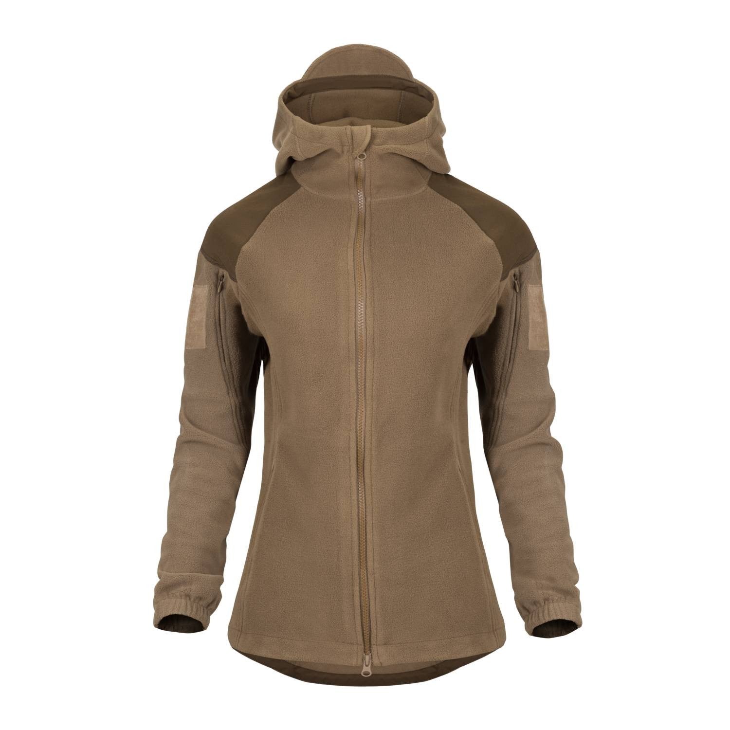 Sudadera fleece CUMUUS COYOTE mujer con capucha, visera y 4 bolsillos