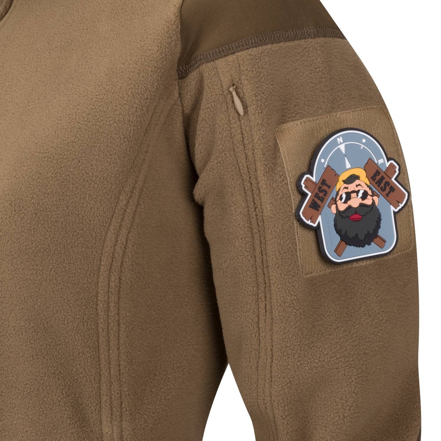 Sudadera fleece CUMUUS COYOTE mujer con capucha, visera y 4 bolsillos